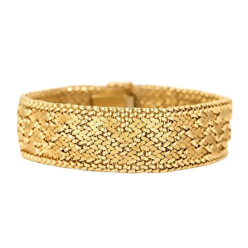 Bracelet Bracelet ruban souple en or jaune , maille polonaise 58 Facettes NAR0136