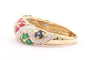 Bague 54 Bague en or jaune et blanc sertie de saphirs, rubis, émeraudes et diamants 58 Facettes B401