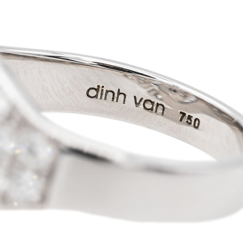 Bague 57 Dinh Van Bague Menottes Or blanc Diamant 58 Facettes 3616727RV