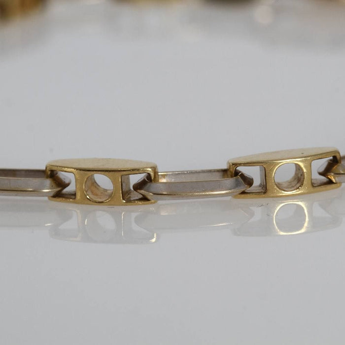 alternating two-tone gold bracelet
