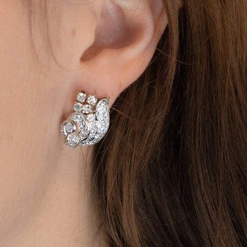 Boucles d'oreilles Boucles d'oreilles platine diamants 58 Facettes A880002