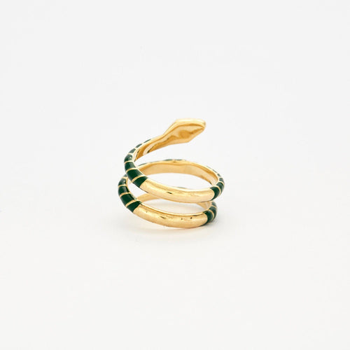 Bague 53 Bague Serpent en émail, diamants et tsavorite 58 Facettes 3250