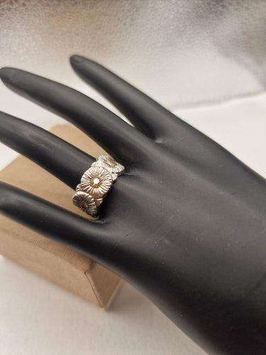 Bague Bague Buccellati - Collection Eternelle Blossoms, en argent sterling 925 et diamants 58 Facettes