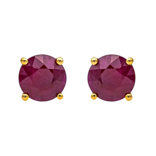 Boucles d'oreilles Boucles d'oreilles Puces Or jaune Rubis 58 Facettes 4021228RV