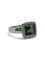 Bague 54 Bague or blanc et tourmaline verte 58 Facettes