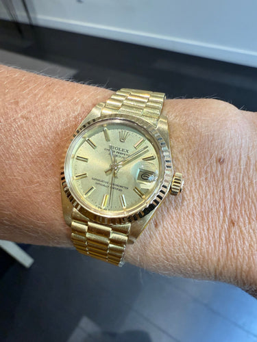 Montre ROLEX - Montre Date Just - Or Jaune - 26 mm 58 Facettes 1.0000422/1