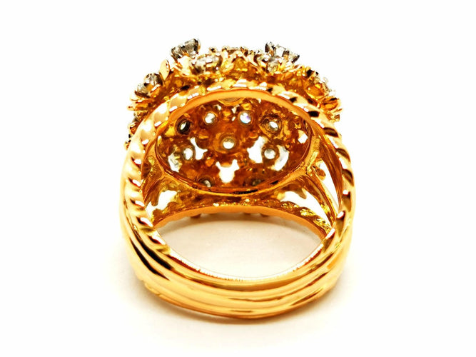 Bague 49 Bague Cocktail Or jaune Diamant 58 Facettes 1986228CN