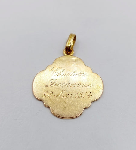 Pendentif Médaille religieuse or jaune 58 Facettes A05519