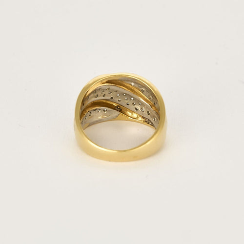 Bague 52.5 Bague en Or jaune & blanc 18k 58 Facettes THI03082