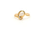 Bague 49 Bague contemporaine or jaune, perle et diamant baguette 58 Facettes B642