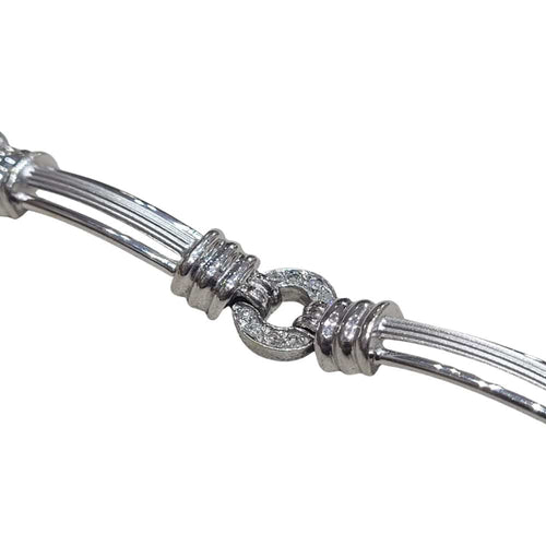 Armband Armband in 18k witgoud en briljant geslepen diamanten 58 Facettes P13