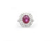 Bague en or blanc avec rubis de Birmanie de 2,34 ct et diamants