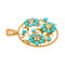 Pendentif Pendentif   Or rose Diamant, Turquoise 58 Facettes 4250491CN