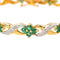 Bracelet Bracelet  Or jaune, Or blanc Emeraude, Diamant 58 Facettes 4292749CN