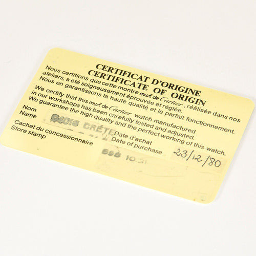 Montre CARTIER - Montre Tank Must argent plaqué or cadran laqué marron "Bois" 58 Facettes