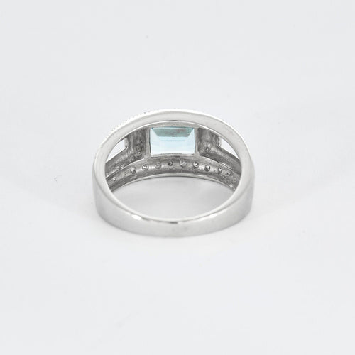 Bague Bague topaze diamants or blanc 58 Facettes LMB-200