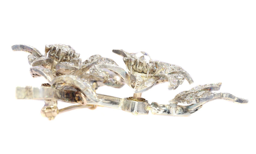 Broche Beauté tremblante : broche victorienne inspirée de la nature des années 1850 58 Facettes 20297-0356