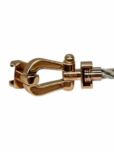 Bracelet Fred Force 10 or rose et diamants 0,12 ct 58 Facettes 1096