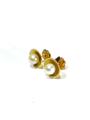 Boucles d'oreilles Paire de boucles d’oreilles or jaune et perles 58 Facettes