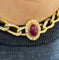 Collier Collier ras du cou Cartier en or 18 carats et diamants , rubis cabochon 58 Facettes