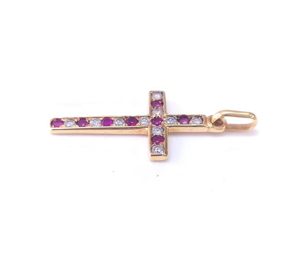 Croix diamant et rubis 58 Facettes CRX.DT.RUB-1199