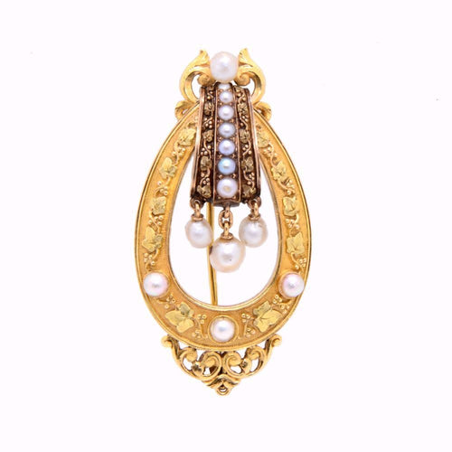 Broche Broche or jaune Axelle , 19è 58 Facettes 117