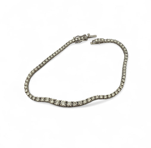 Bracelet Bracelet Tennis or blanc et diamants 2,60 carats 58 Facettes