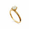 Bague 57 Bague solitaire en or jaune avec un diamant naturel. 58 Facettes 50351