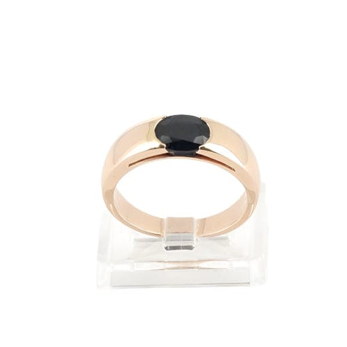 Bague 52 Bague en or rose, jonc et saphir 58 Facettes 720021