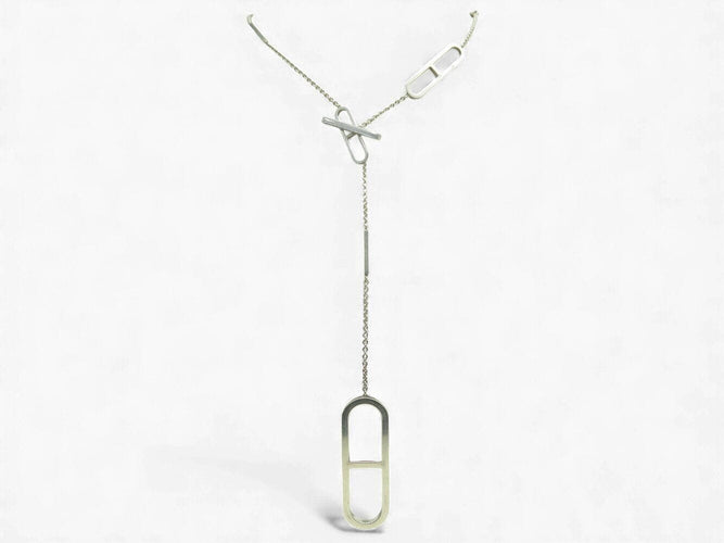 Collier collier HERMES sautoir ever chaine d'ancre 77 cm argent 925 35gr 58 Facettes 271951