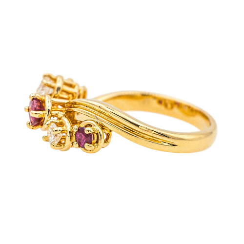 Bague 51.5 Bague Or jaune Rubis, Diamant 58 Facettes 3954560RV