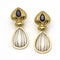 Boucles d'oreilles Earrings Mother of Pearl, sapphire, yellow gold 58 Facettes D360531FJ