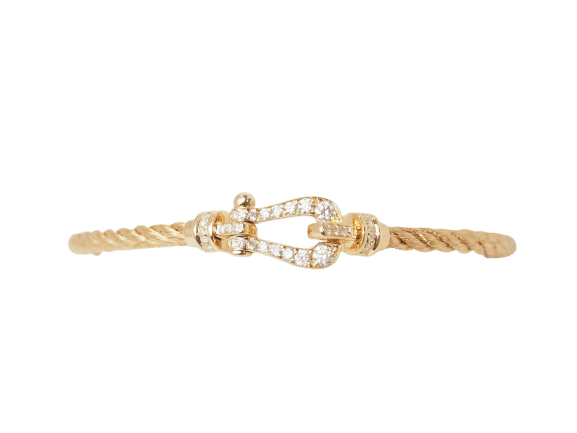 Bracelet Bracelet Fred mini force 10 en or rose et diamants 58 Facettes 33587