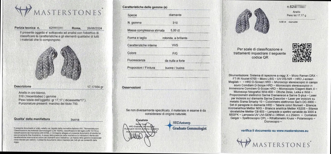 Boucles d'oreilles Boucles d'oreilles en or blanc 5 carats serties de diamants 58 Facettes 13959