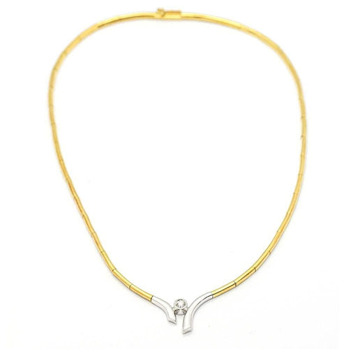 Collier Collier 2 Ors Diamant 58 Facettes D359708LF