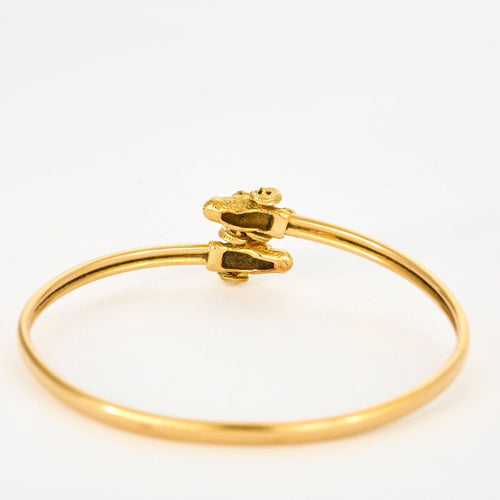 Bracelet Bracelet vintage en or jaune 18K têtes de Bélier 58 Facettes