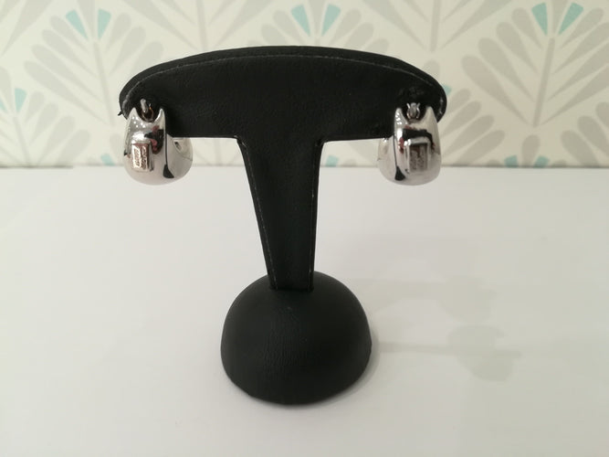 Boucles d'oreilles Créoles Or Blanc 58 Facettes