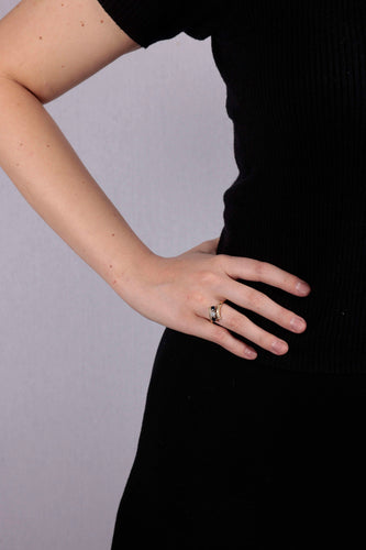 Bague Bague croisée saphirs et brillants 58 Facettes 258902