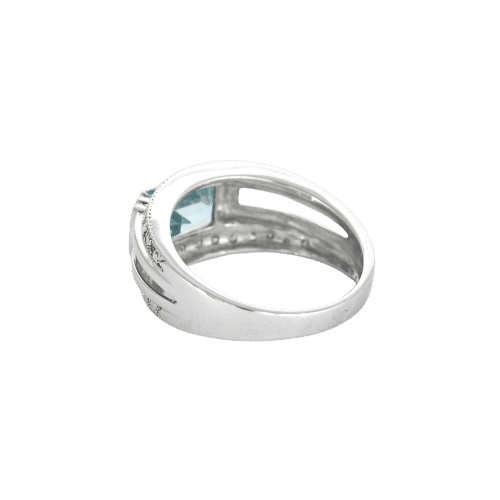 Bague Bague topaze diamants or blanc 58 Facettes LMB-200