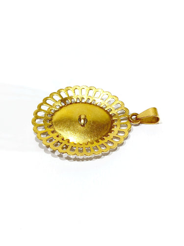 Pendentif Pendentif or jaune et perle 58 Facettes