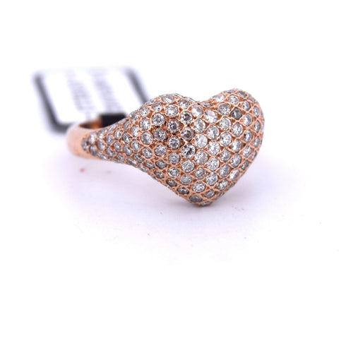 Bague 53 Bague cœur en diamant 58 Facettes