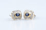 Boucles d'oreilles Boucles d’oreilles saphirs et diamants en or jaune 18k, 0,68 ct 58 Facettes BOSADOC583-107
