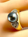 Bague 52 Bague or jaune, perle de Tahiti et diamants 58 Facettes AB444