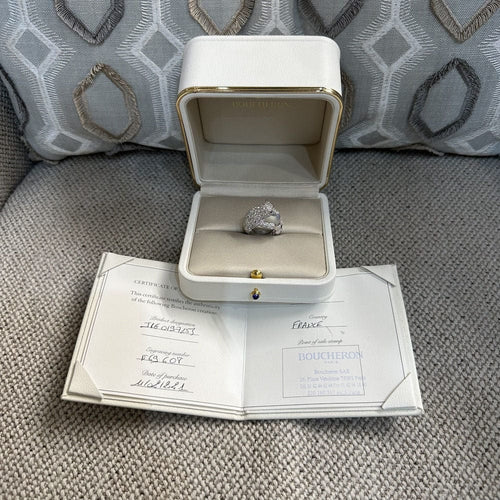 Bague 52 Boucheron - Bague "Collection animaux Ours Nanook" Or Gris Diamants 58 Facettes