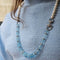 Collier Sautoir en perles et topazes bleues naturelles 58 Facettes CO50851