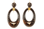 Boucles d'oreilles Antique tortoiseshell piqué gold earrings 58 Facettes 7646