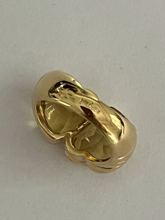 REPOSSI – Ring aus Gelbgold mit Citrin im Herzschliff