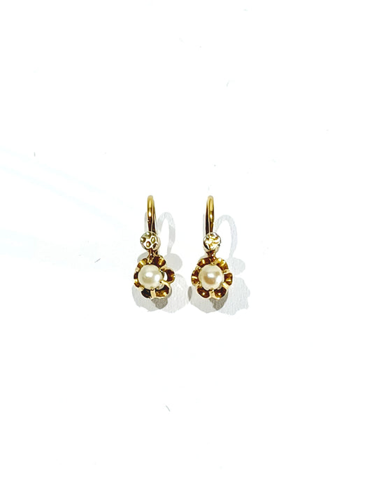 Boucles d'oreilles Paire de boucle d'oreille en or et perles 58 Facettes