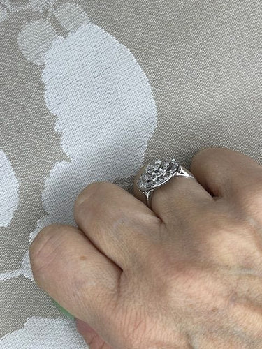 Bague 51 Bague diamants et platine, époque Art Déco 58 Facettes