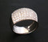 Bague 54 Bague Pavage Diamants, Or Blanc 58 Facettes